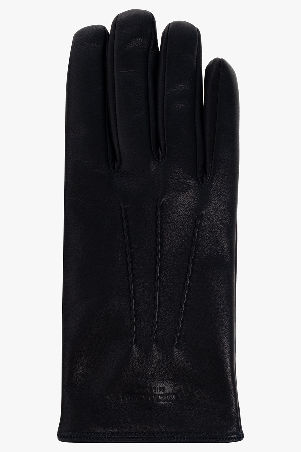 手袋 Giorgio Armani Lamb Leather Gloves With Refined Silhouette Giorgio Armani Lamb Leather Gloves Black at CareOfCarl.com